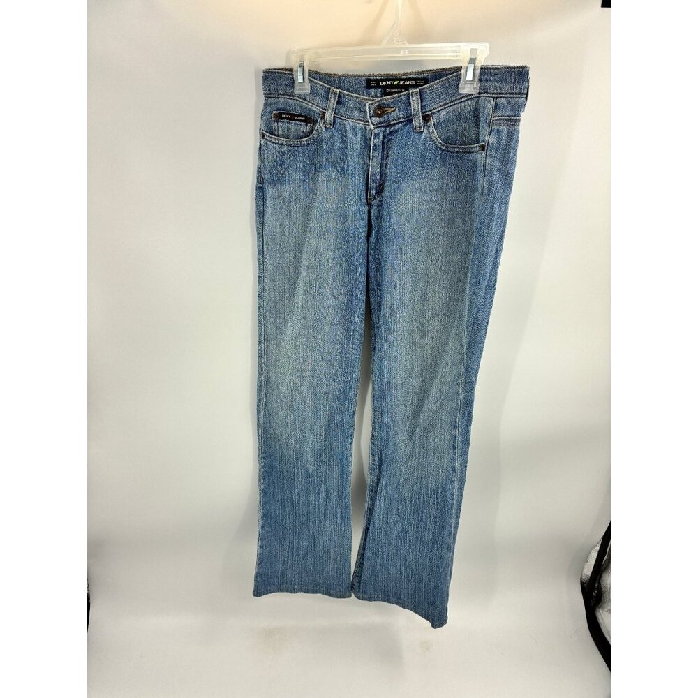 DKNY Womens Size 6 Greenwich Blue Jeans Y2K Vintage Low Rise Bootcut Denim Pants
